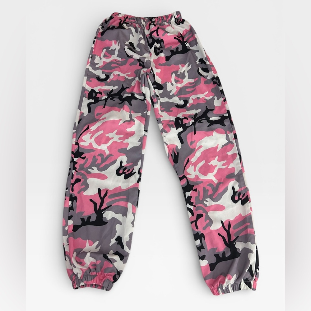 5 for $25🔥Elastic Waist Pink Camouflage Jogger‎ Pants Size 140/ US Size 10